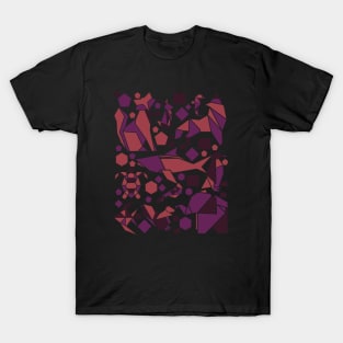 Geometric Animals Colorful Abstract Design T-Shirt